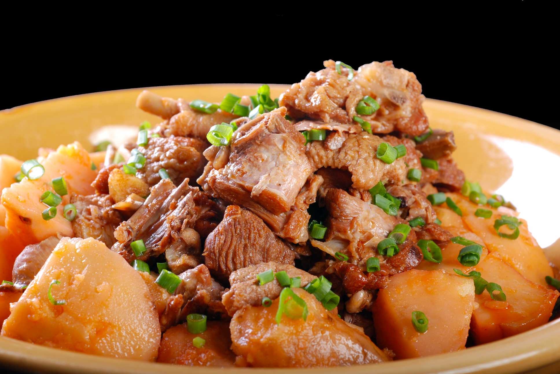 餐饮美食奇味土豆鸭宣传图片灯箱