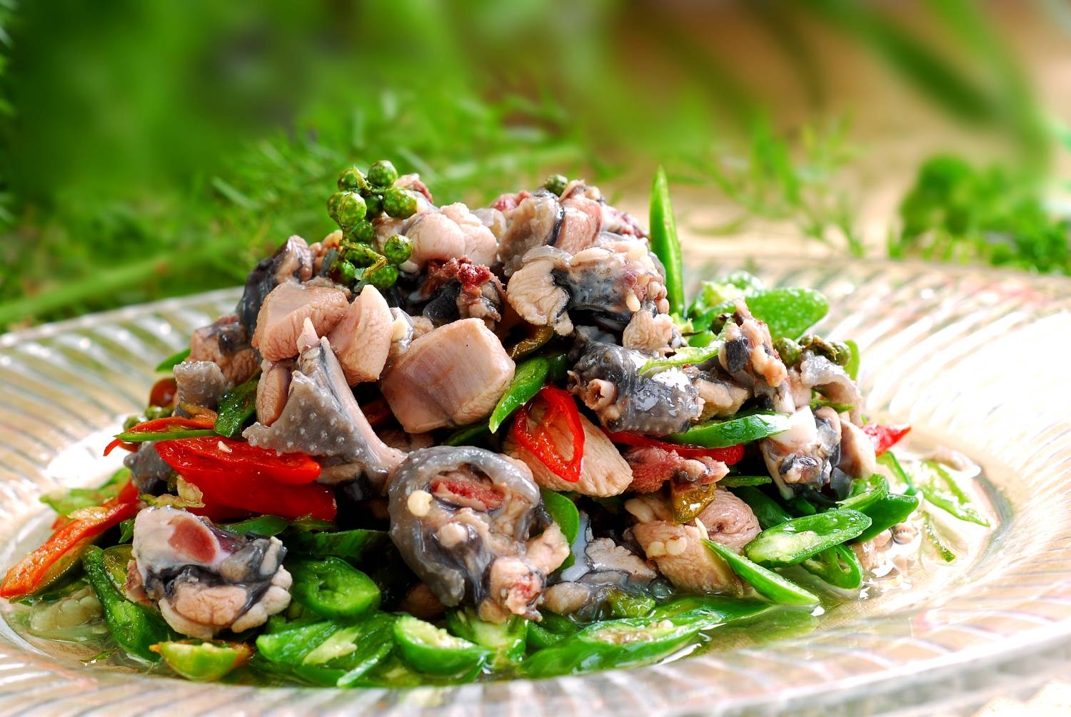 餐饮美食川菜风味煎鸡高清图片