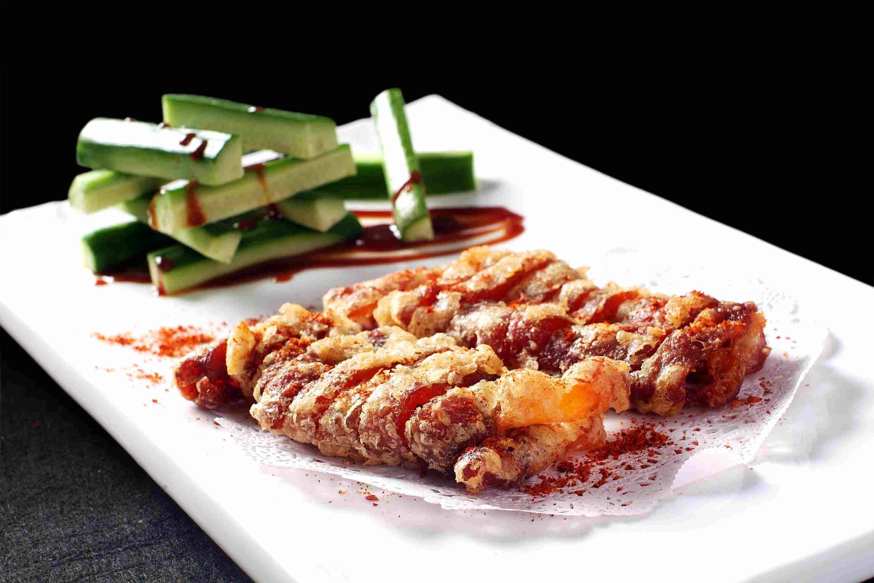 餐饮美食盐烧脆皮猪手宣传图片灯箱