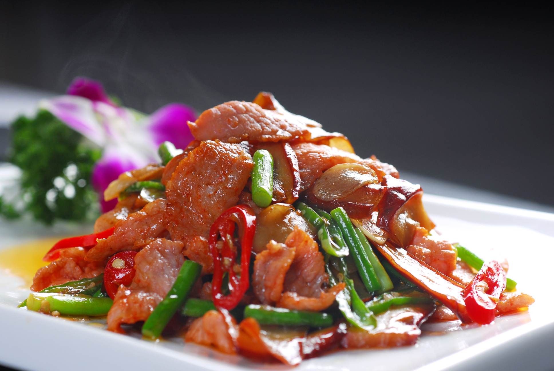 餐饮美食川菜鲍菇炒爽肉高清图片19