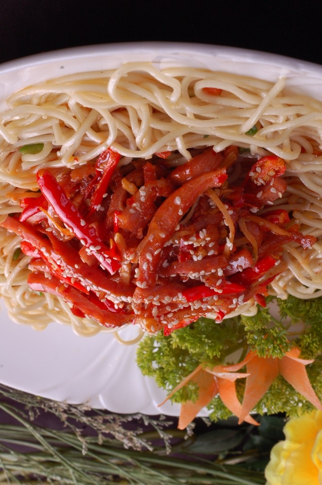 餐饮美食千丝面香鸭宣传图片灯箱