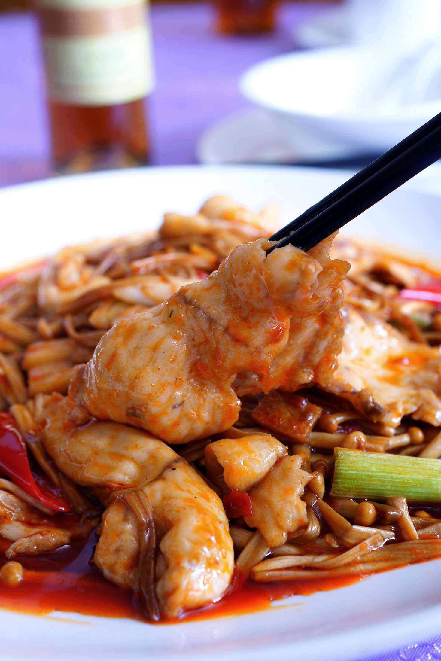 高清图片餐饮美食川菜家常乌鱼片高清图片