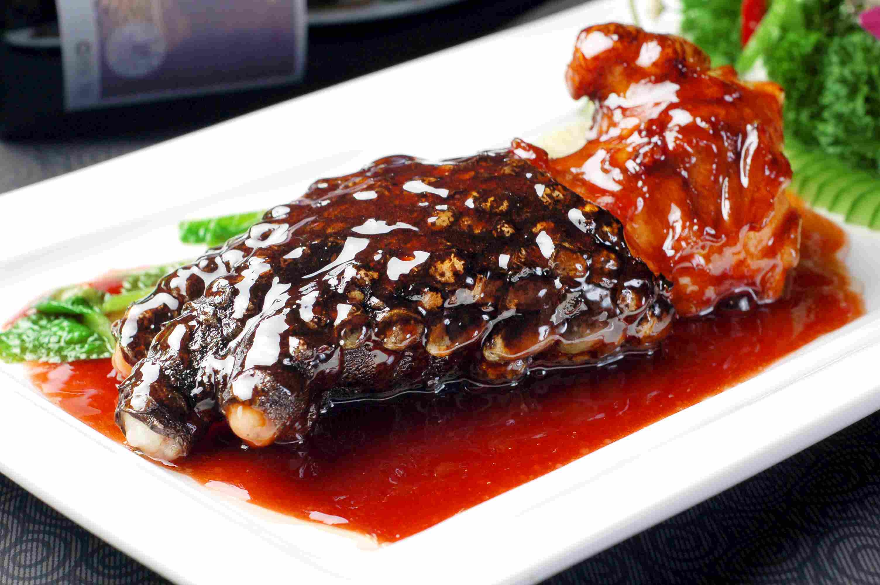 餐饮美食红烧鳄鱼掌宣传图片灯箱