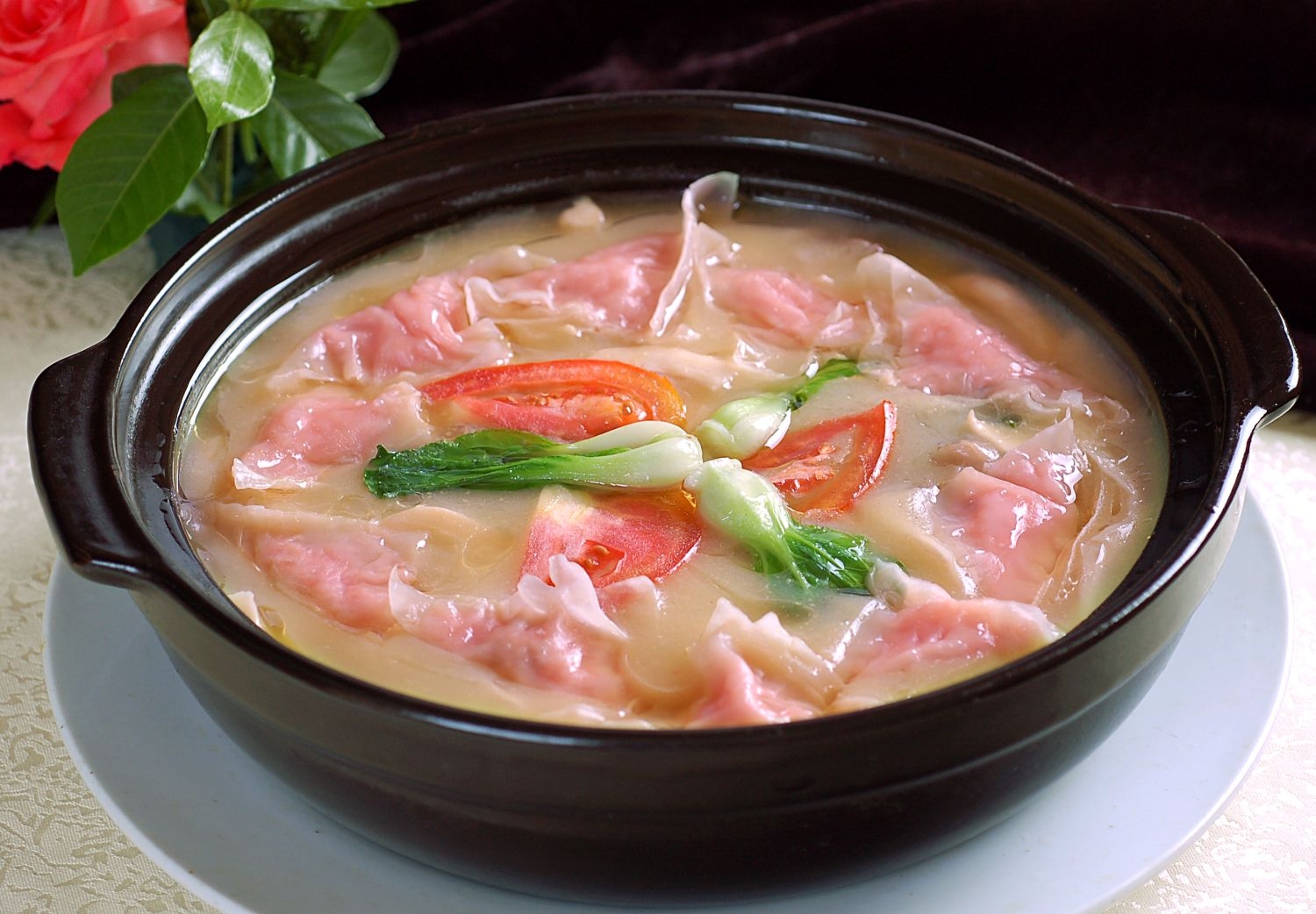 餐饮美食川菜豆汤燕饺高清图片