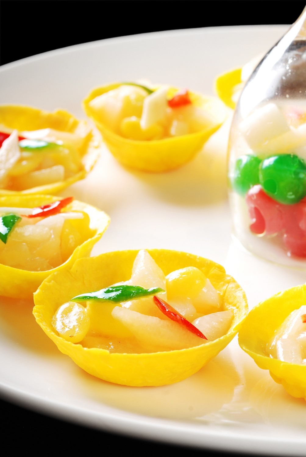 餐饮美食金盏三色奥带宣传图片灯箱