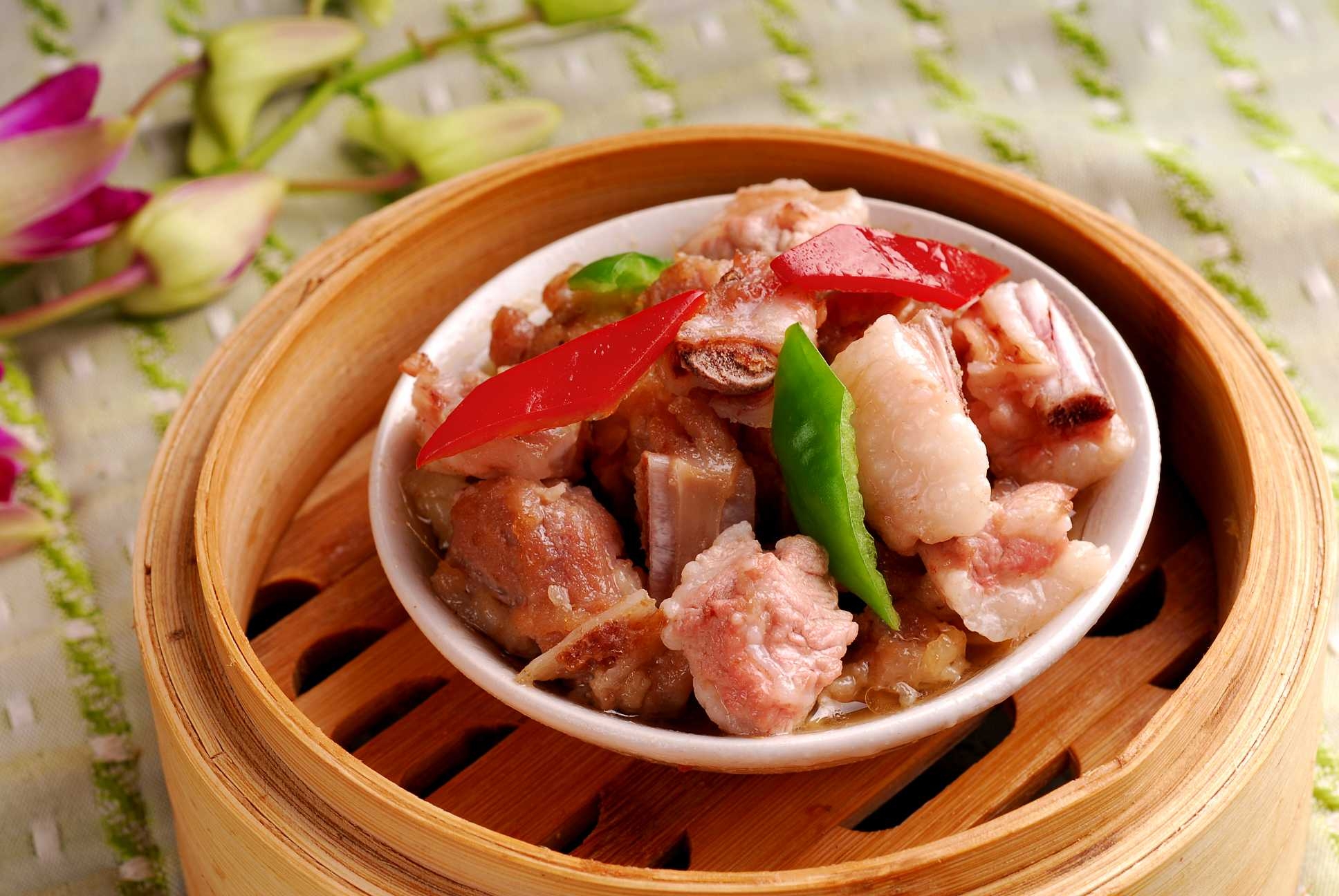 餐饮美食小吃-香芋排骨宣传图片灯箱