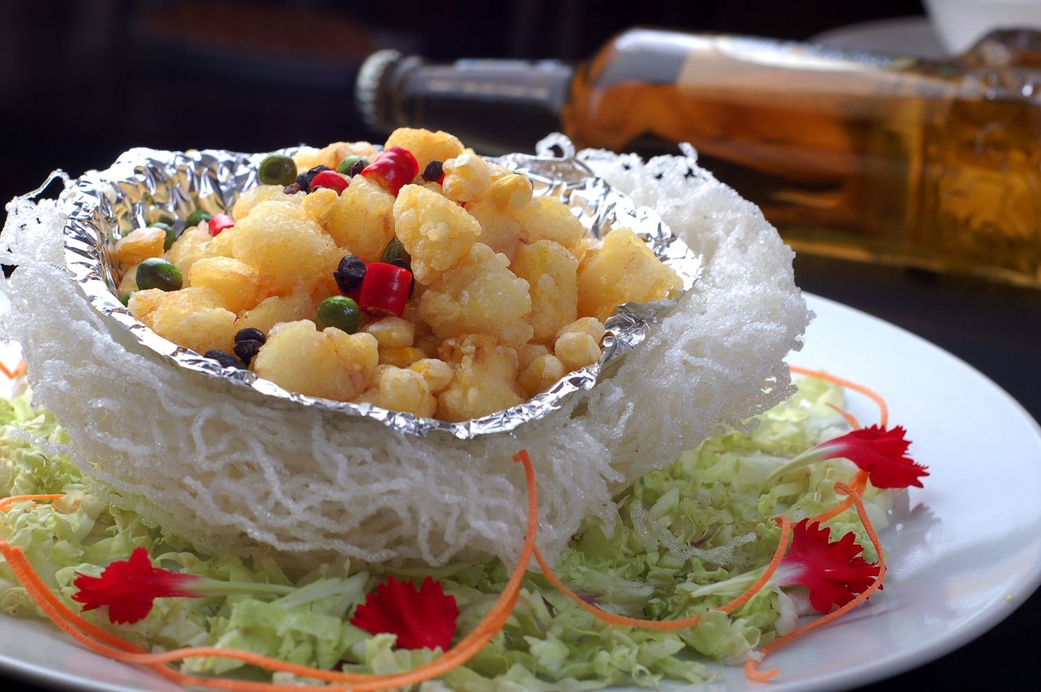 高清图片餐饮美食川菜热五彩银日鱼高清图片