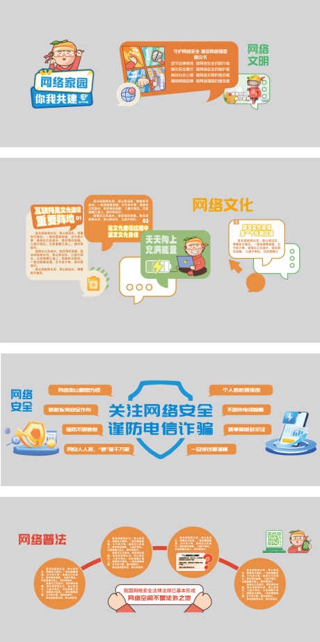 社区网络文明网络安全文化墙AI