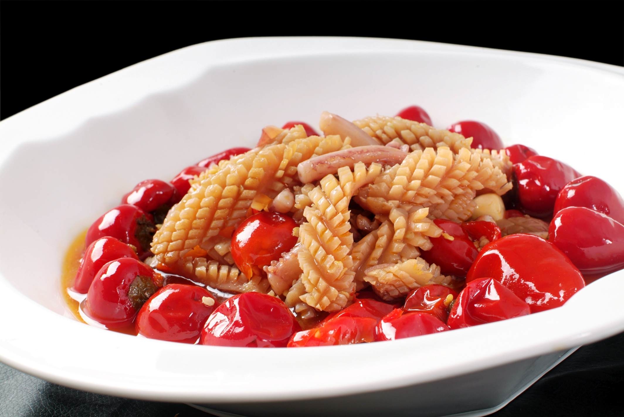 餐饮美食泡椒鱿鱼高清图片