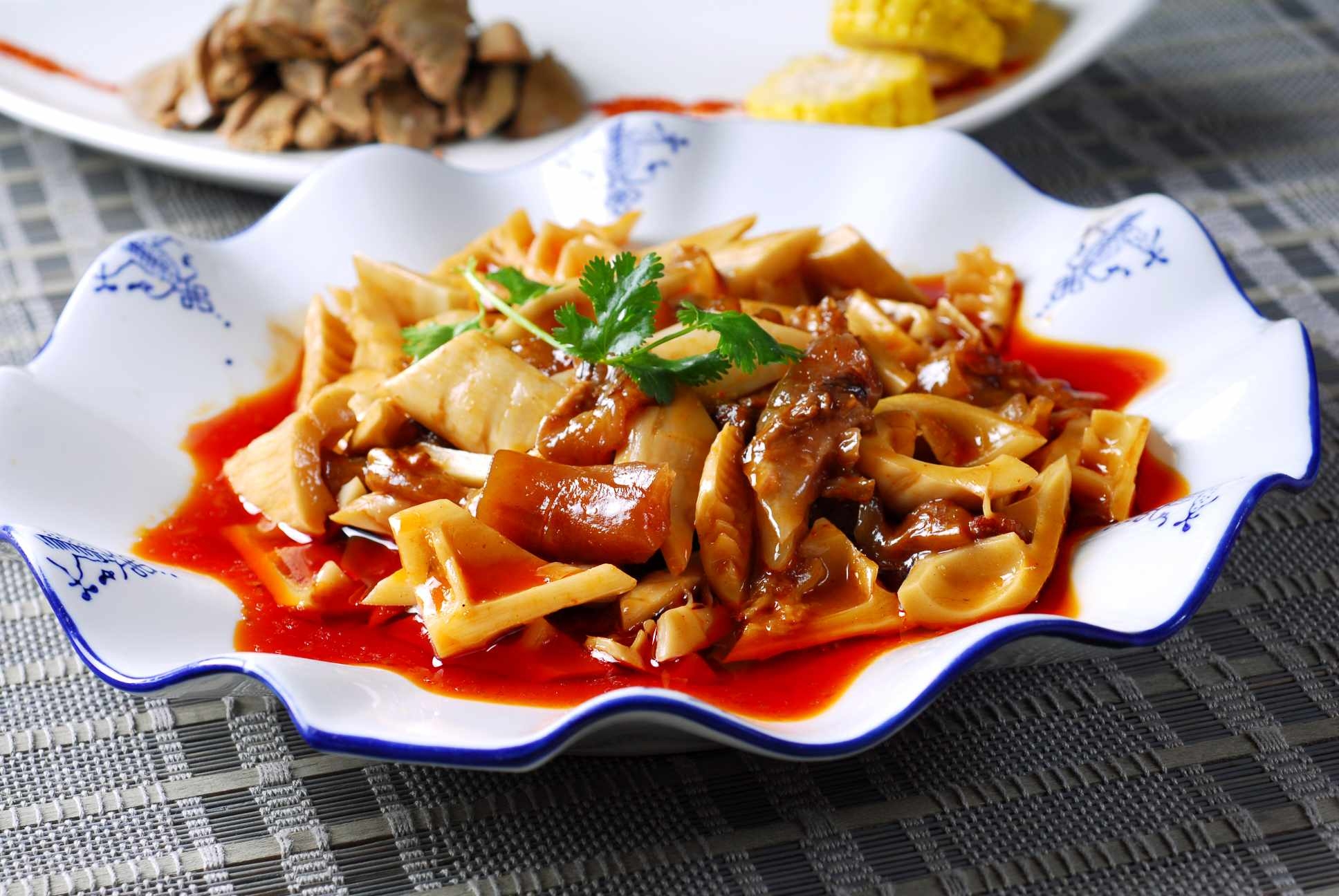 餐饮美食川菜四方笋烧牛筋高清图片798