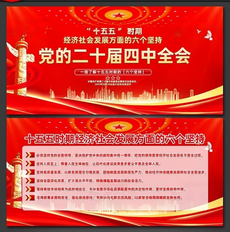 十五五规划建议纲要展板宣传栏PSD源文件