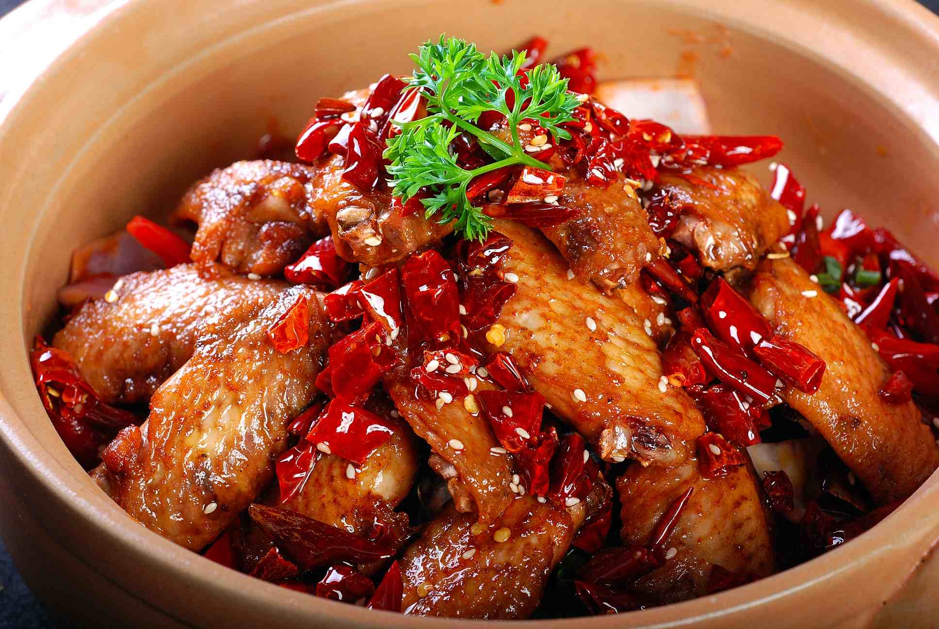 餐饮美食香锅鸡中翅宣传图片灯箱