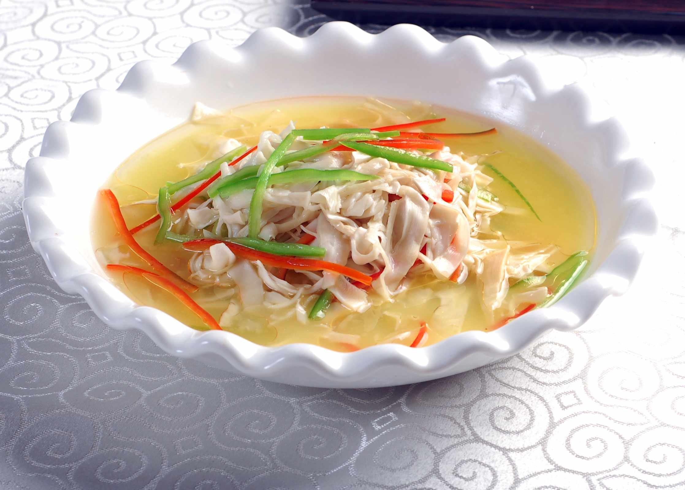 餐饮美食鸡汁脆笋高清图片