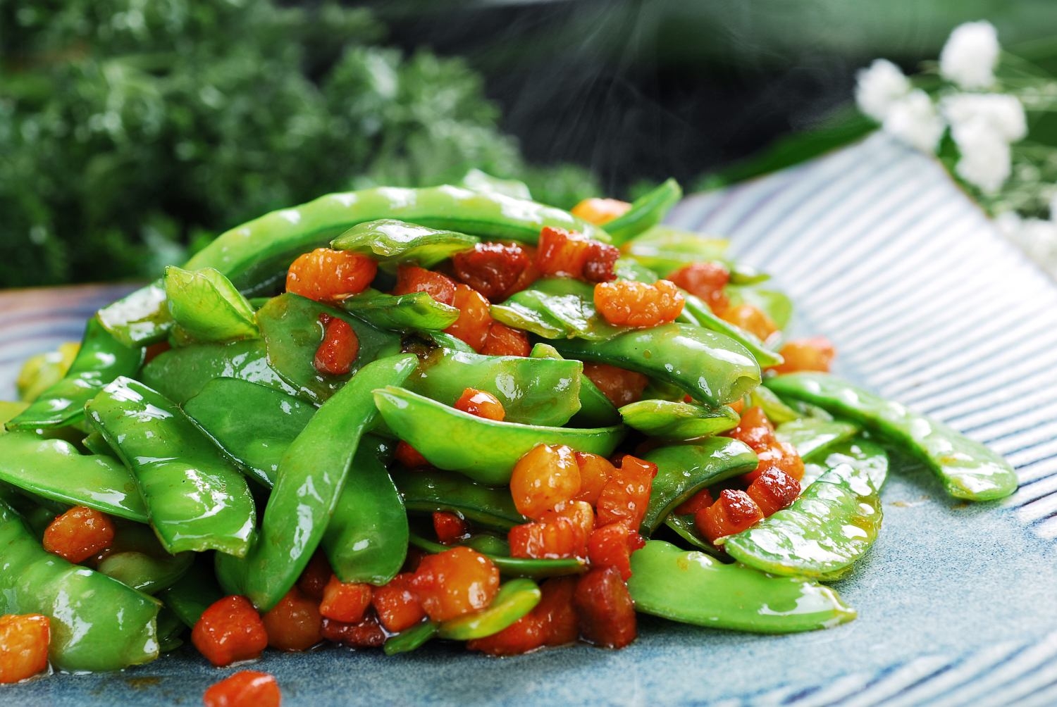餐饮美食软炒豆角高清图片