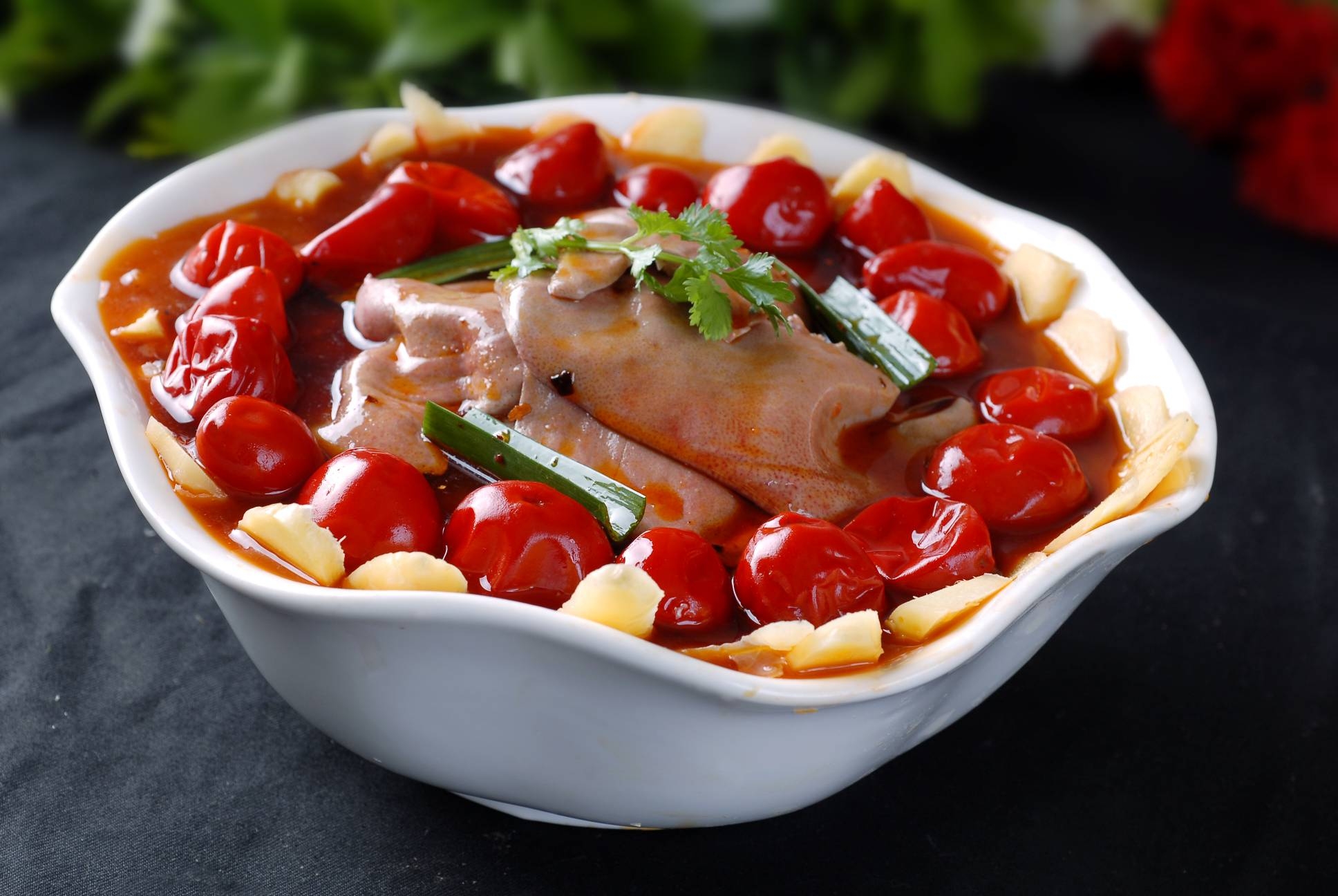 高清图片餐饮美食川菜特色菜品泡椒仔姜腰片高清图片