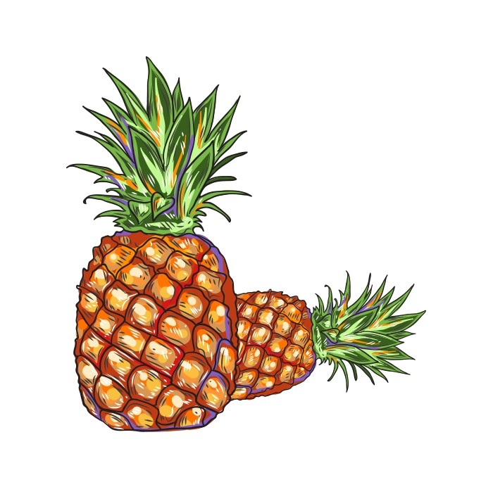 卡通凤梨卡通菠萝免抠透明素材设计图 (26)