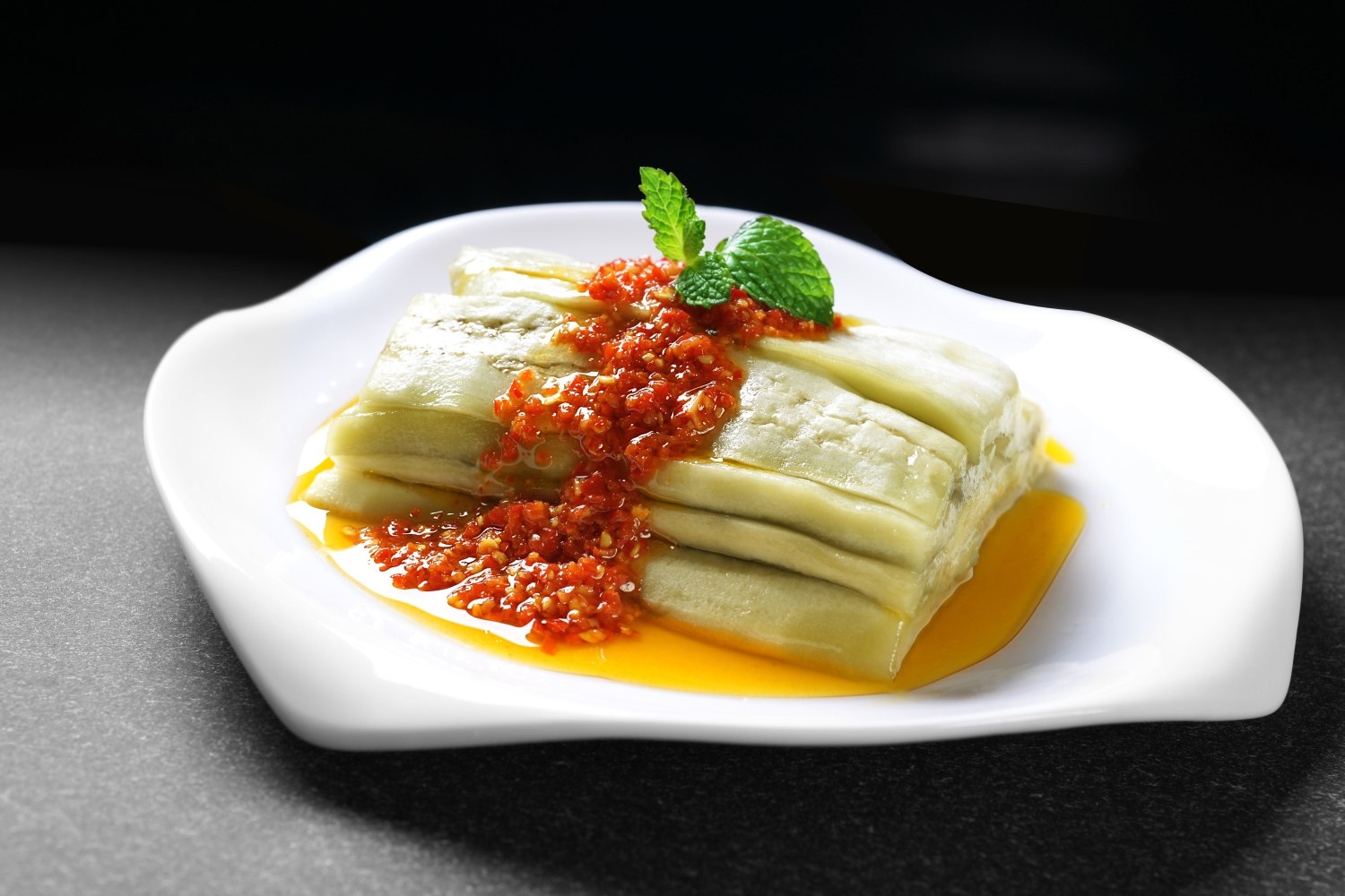 餐饮美食剁椒茄子宣传图片灯箱