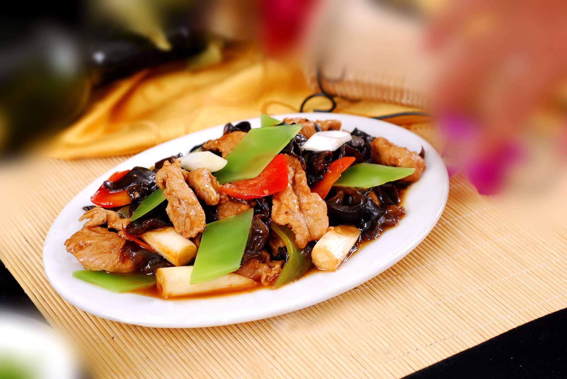 餐饮美食木须肉片宣传图片灯箱