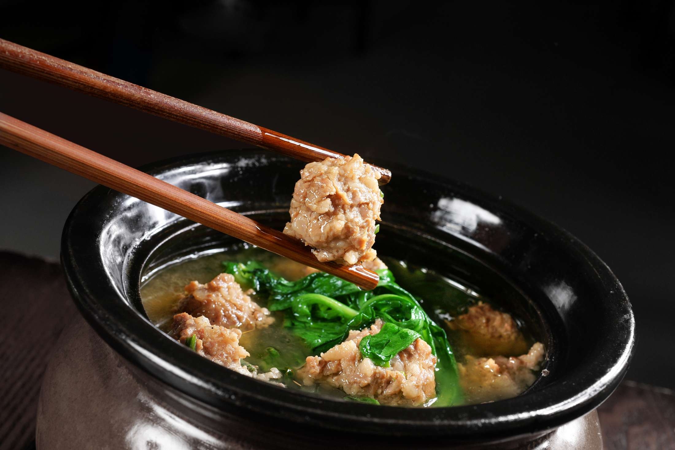 拌汤丸子高清图片