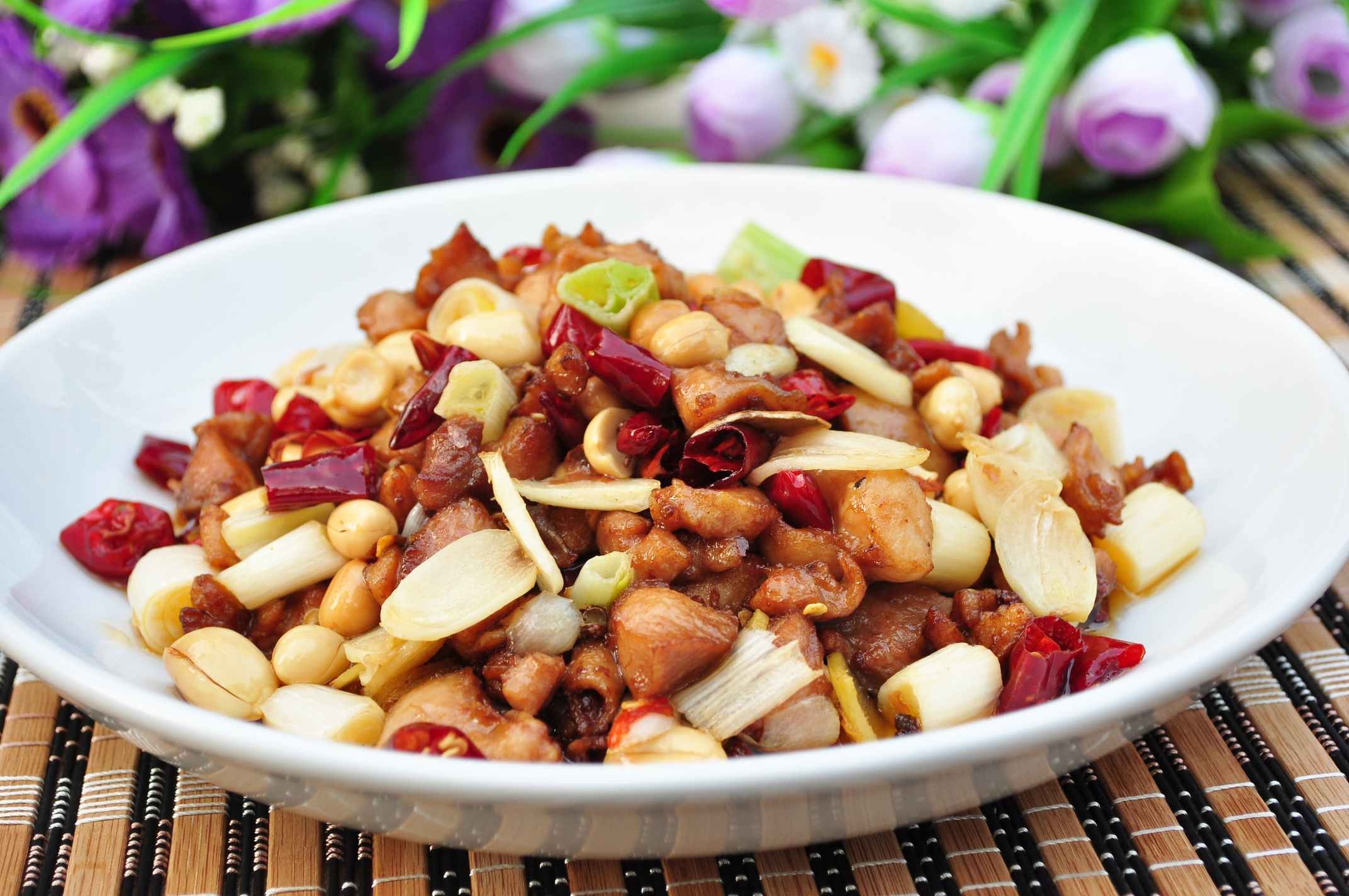 餐饮美食川菜猪宫保肉丁高清图片1005