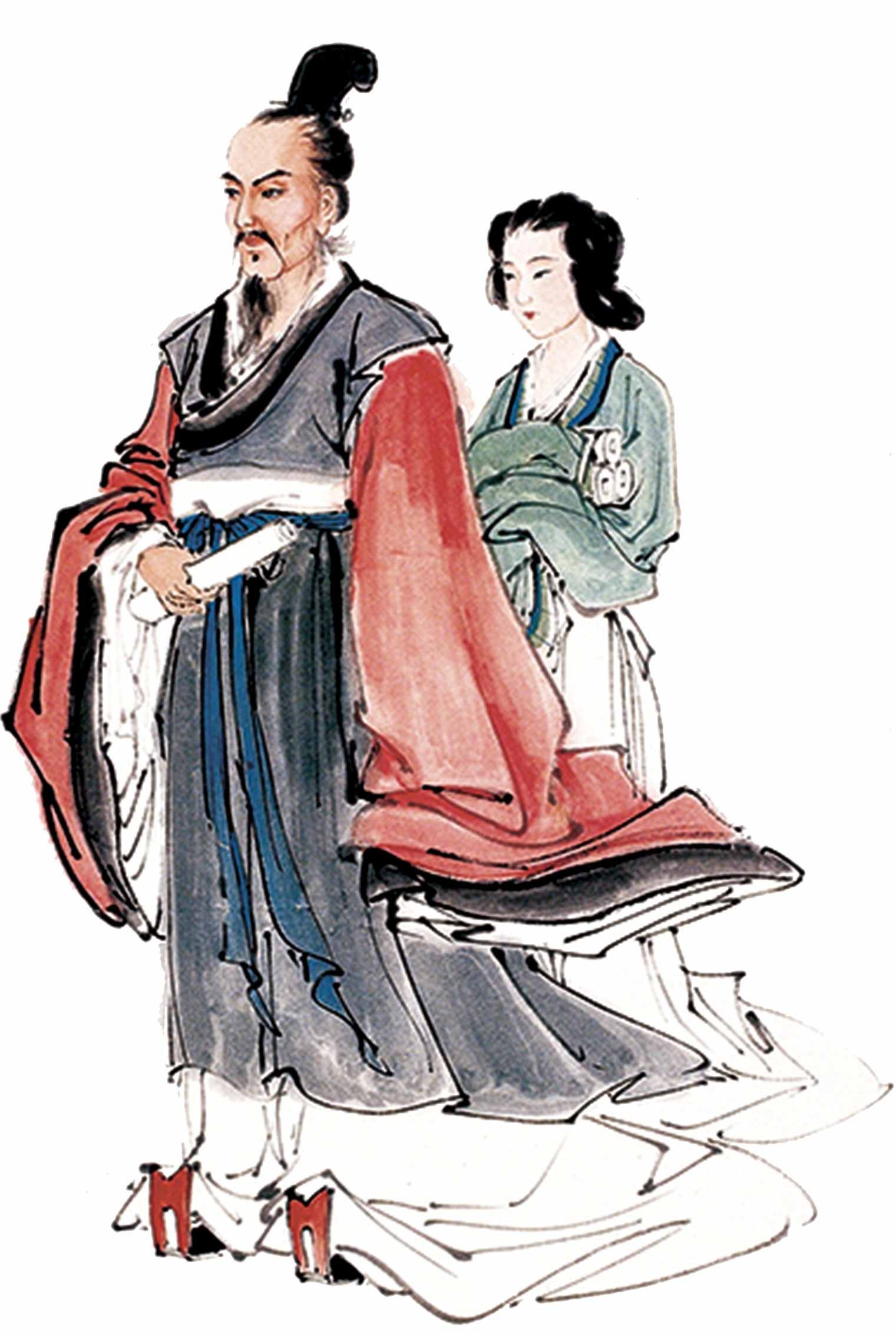 彩色古代人物古人国学文化 (4)