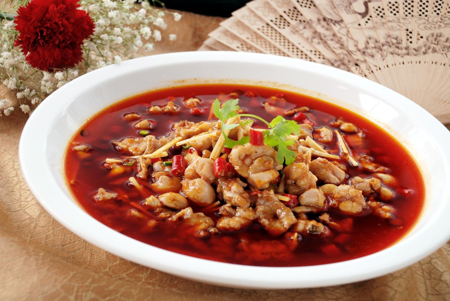 餐饮美食姜丝焖牛蛙高清图片