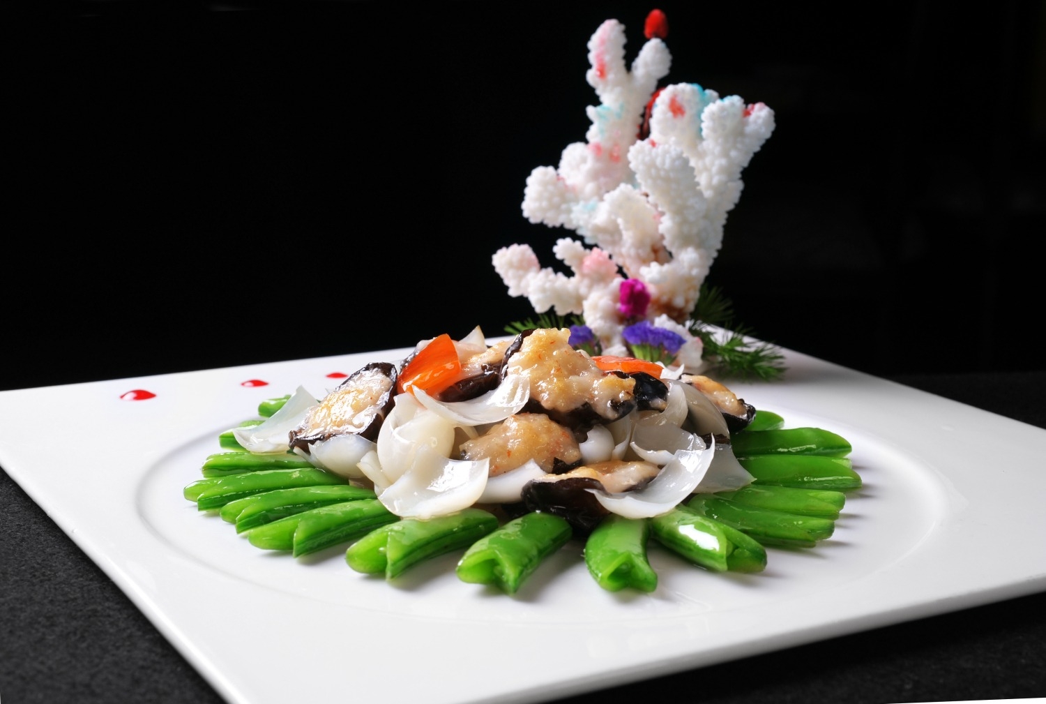 高清图片餐饮美食川菜热粤翡翠百合酿秋耳高清图片702