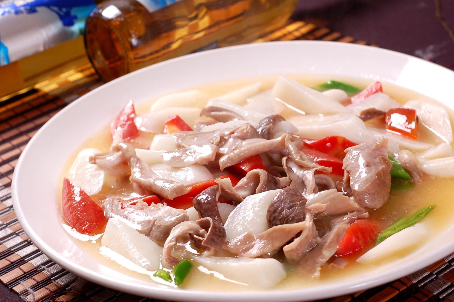 高清图片餐饮美食川菜山药烩猪肚高清图片