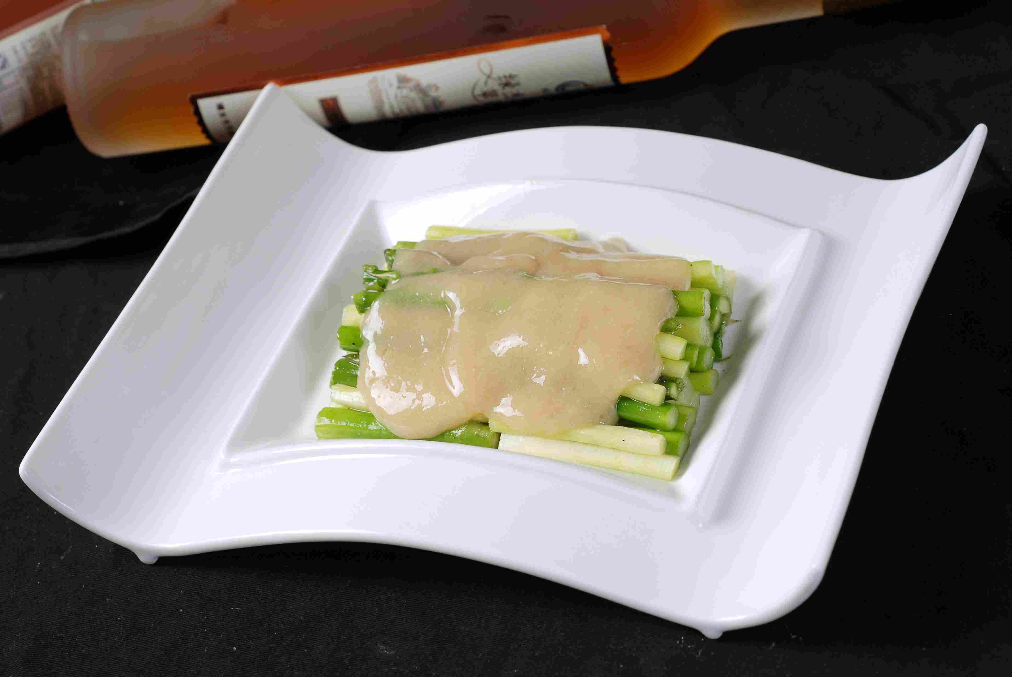 餐饮美食味噌扒芦笋高清图片