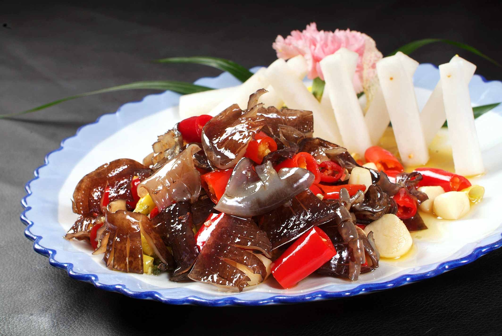 餐饮美食泡椒裙边高清图片