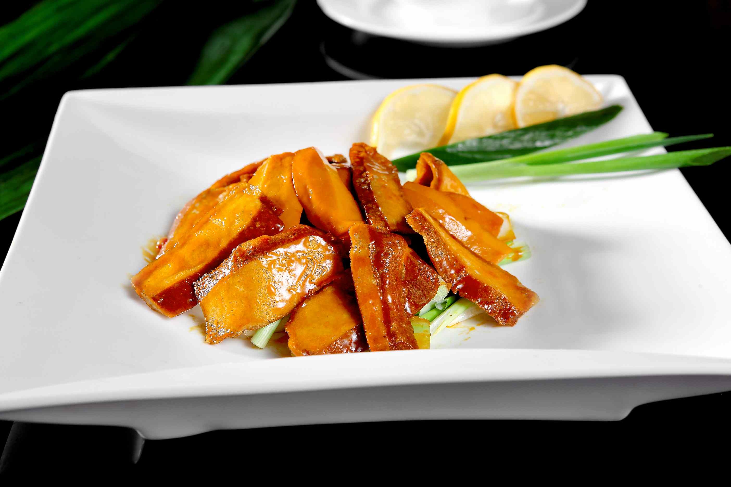 高清图片餐饮美食川菜香干炒鲍片高清图片