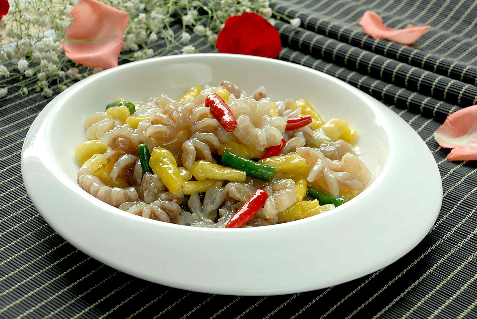 高清图片餐饮美食川菜山椒烹鞭花高清图片