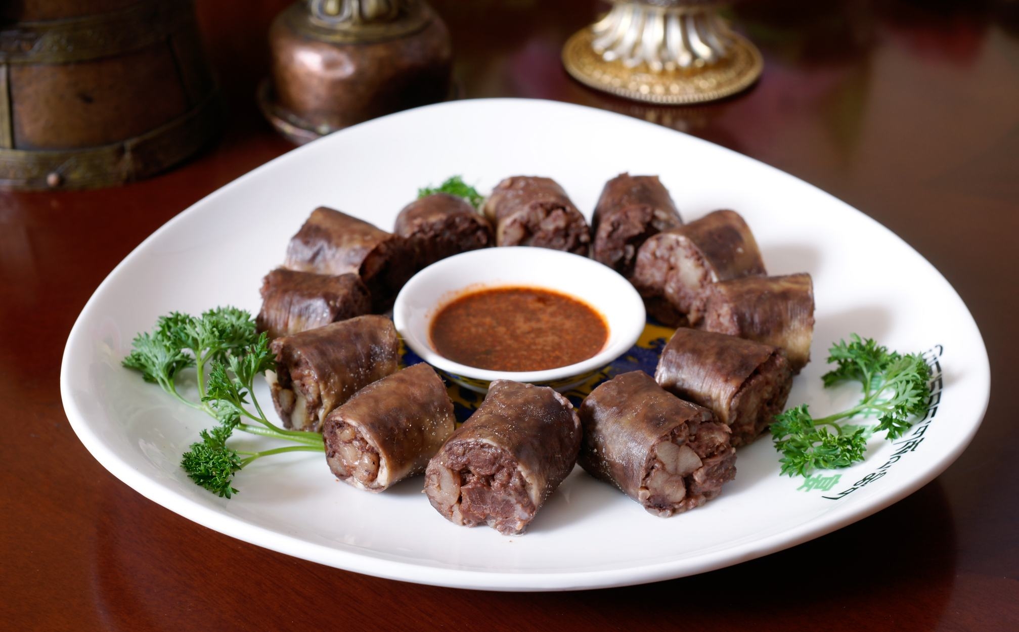 餐饮美食招牌热-西藏烤血肠宣传图片灯箱