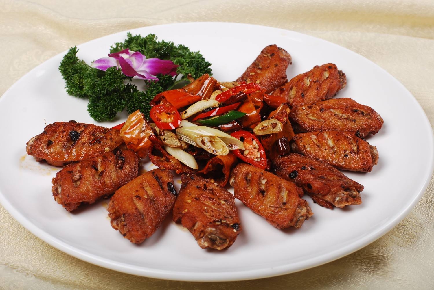 高清图片餐饮美食川菜脆椒蒜香翅高清图片79