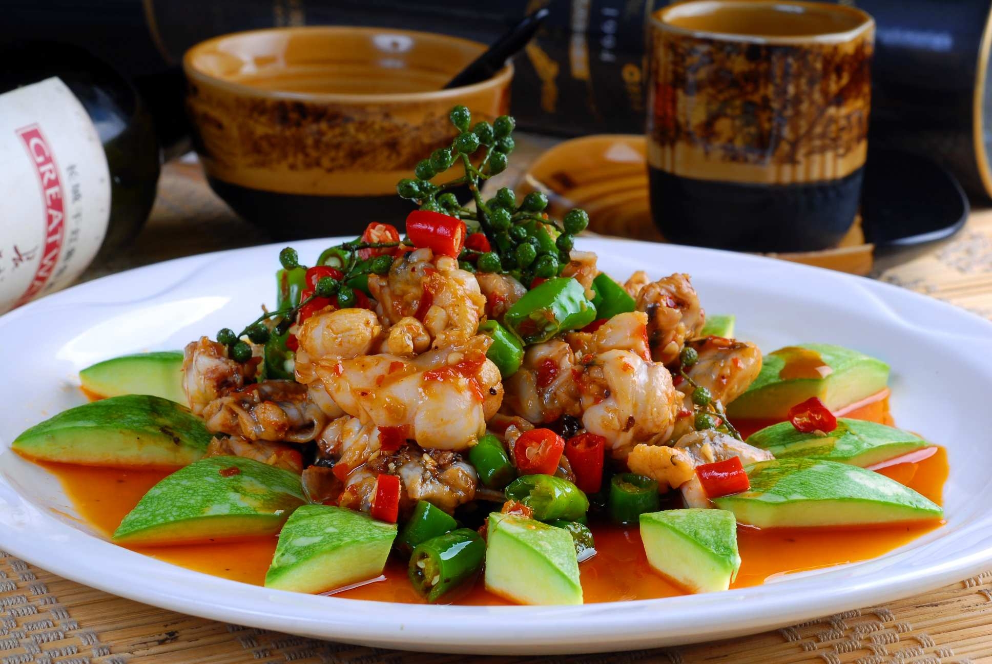 餐饮美食川菜水豆豉蛙仔高清图片789