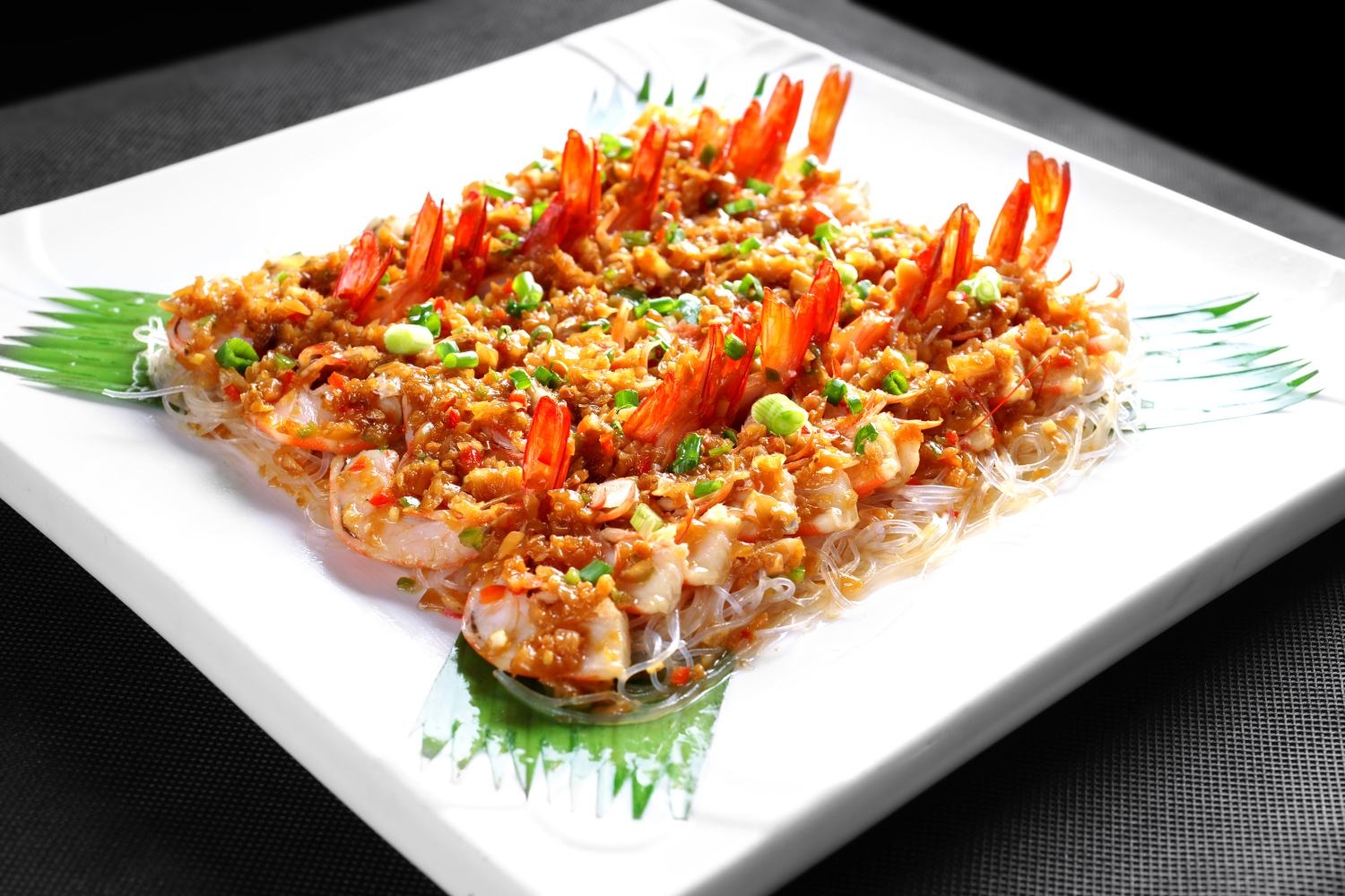 餐饮美食川菜冬菜开边虾高清图片