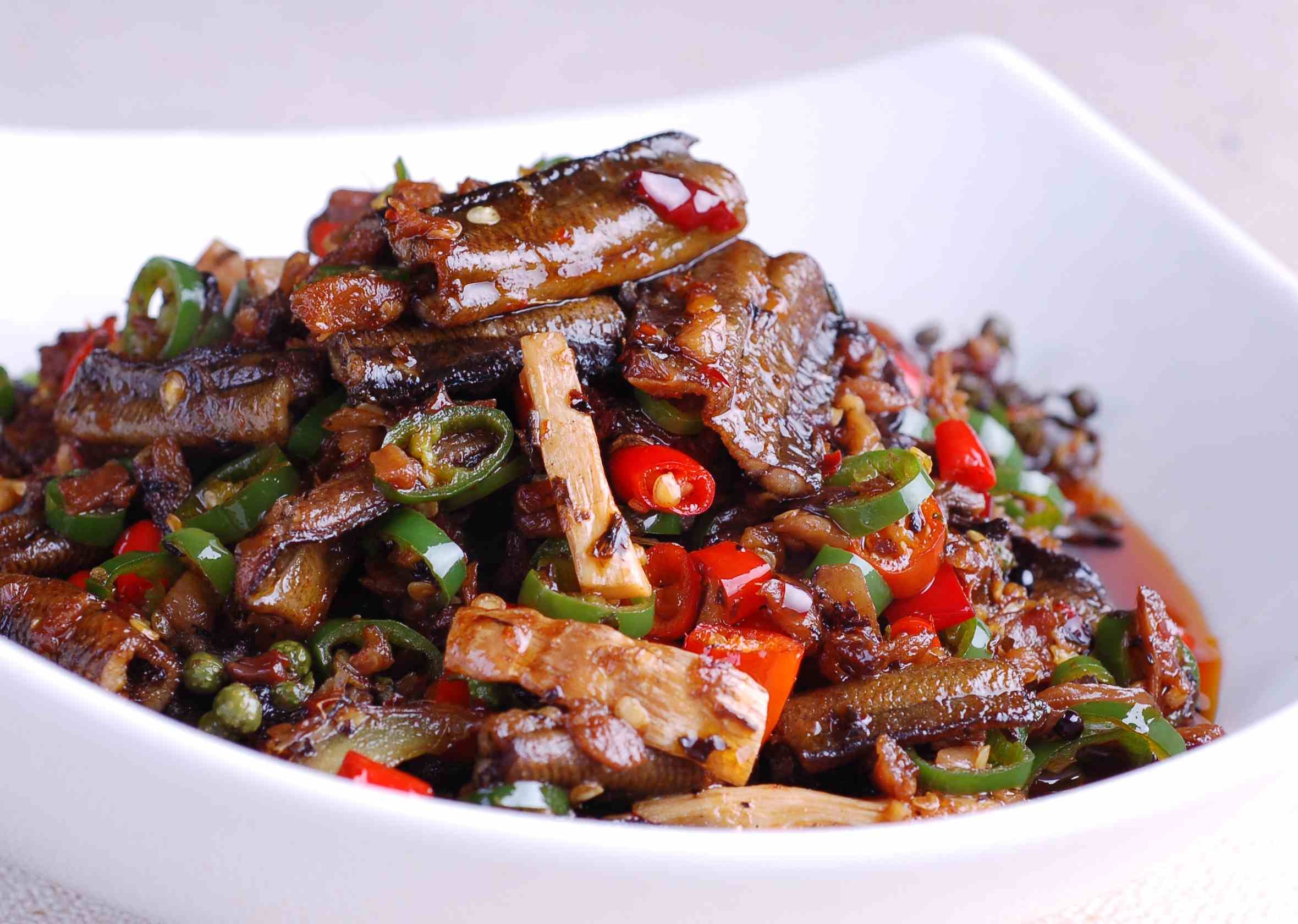 水豆豉爆鳝鱼高清图片