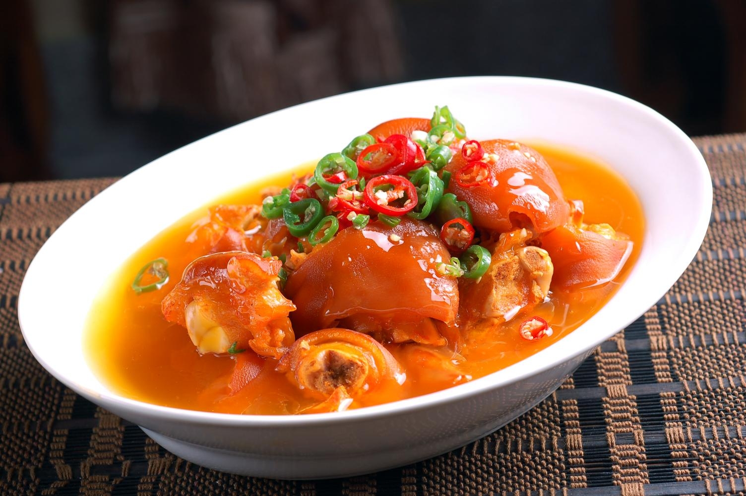 餐饮美食精品川菜-蜀宴开之胃猪手宣传图片灯箱