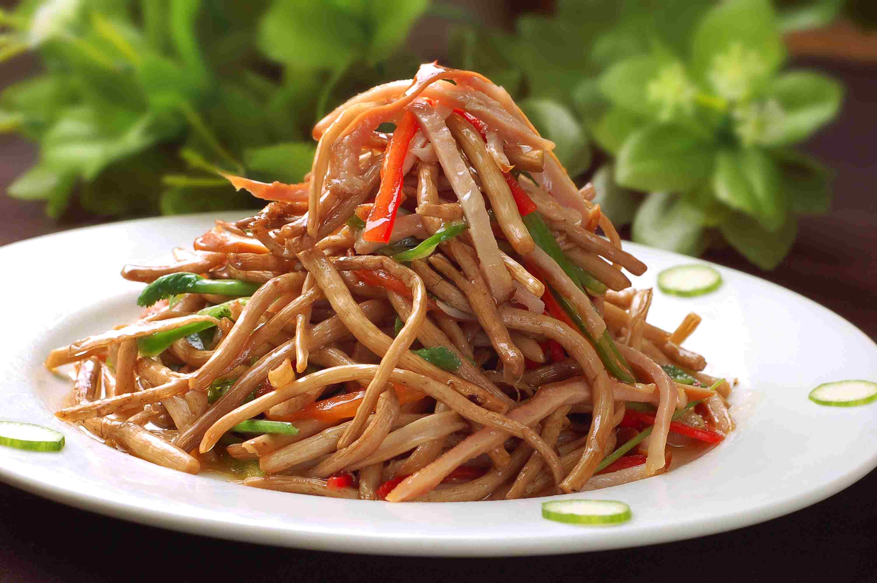 高清图片餐饮美食川菜鲍汁茶树菇高清图片