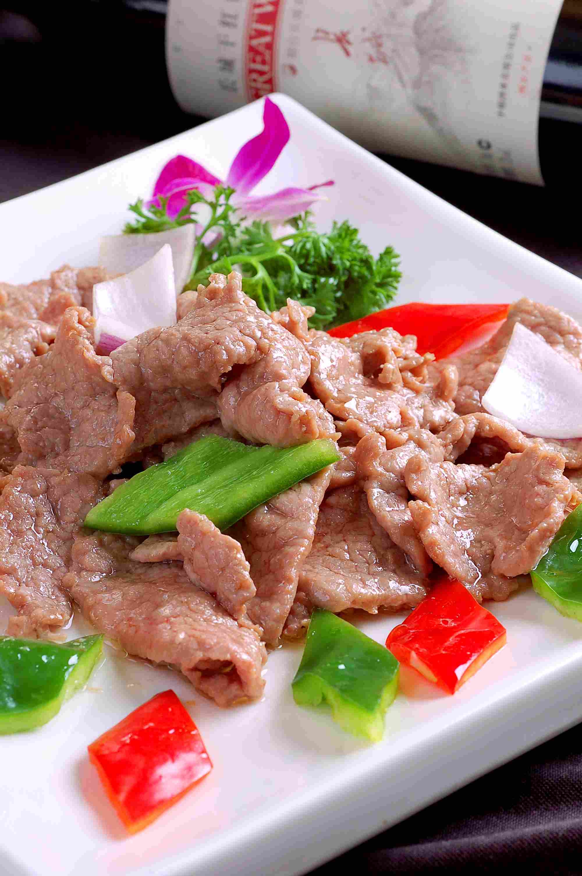 高清图片餐饮美食川菜葱香牛柳高清图片