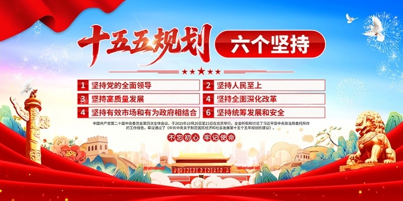 十五五规划建议纲要展板宣传栏PSD源文件