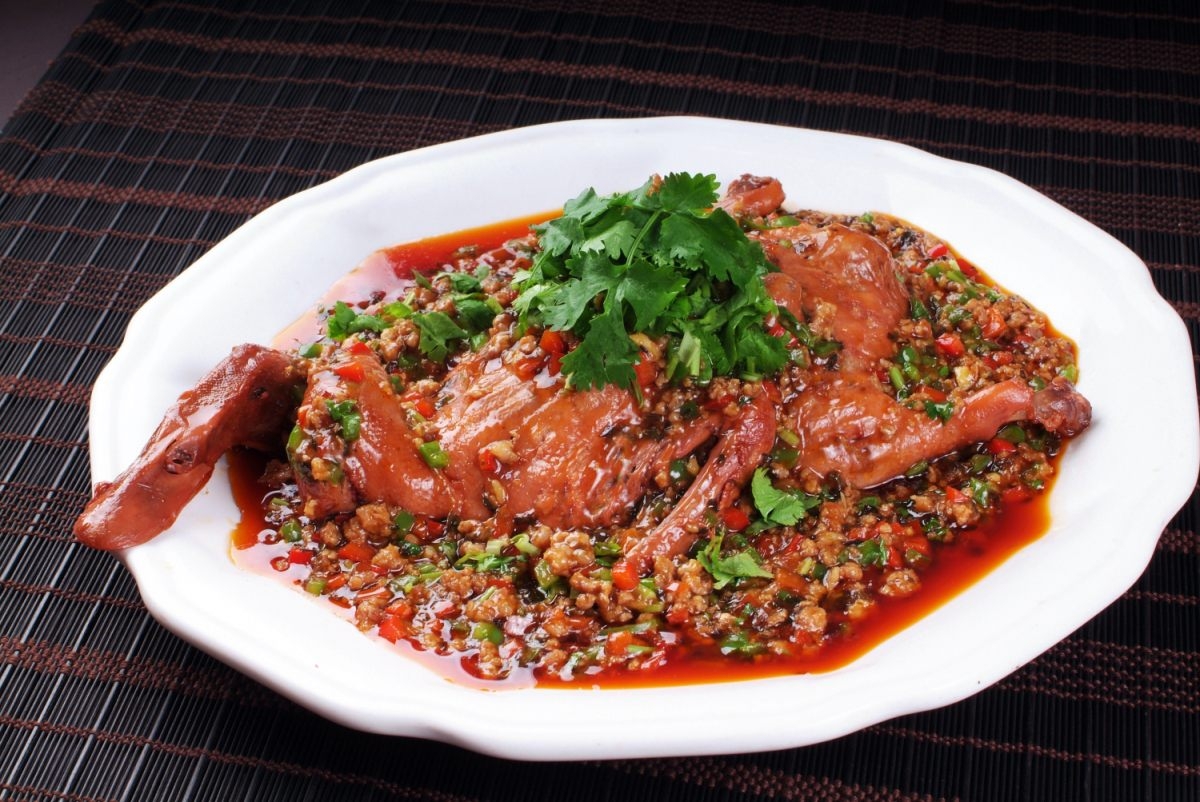 餐饮美食怪味鸡宣传图片灯箱