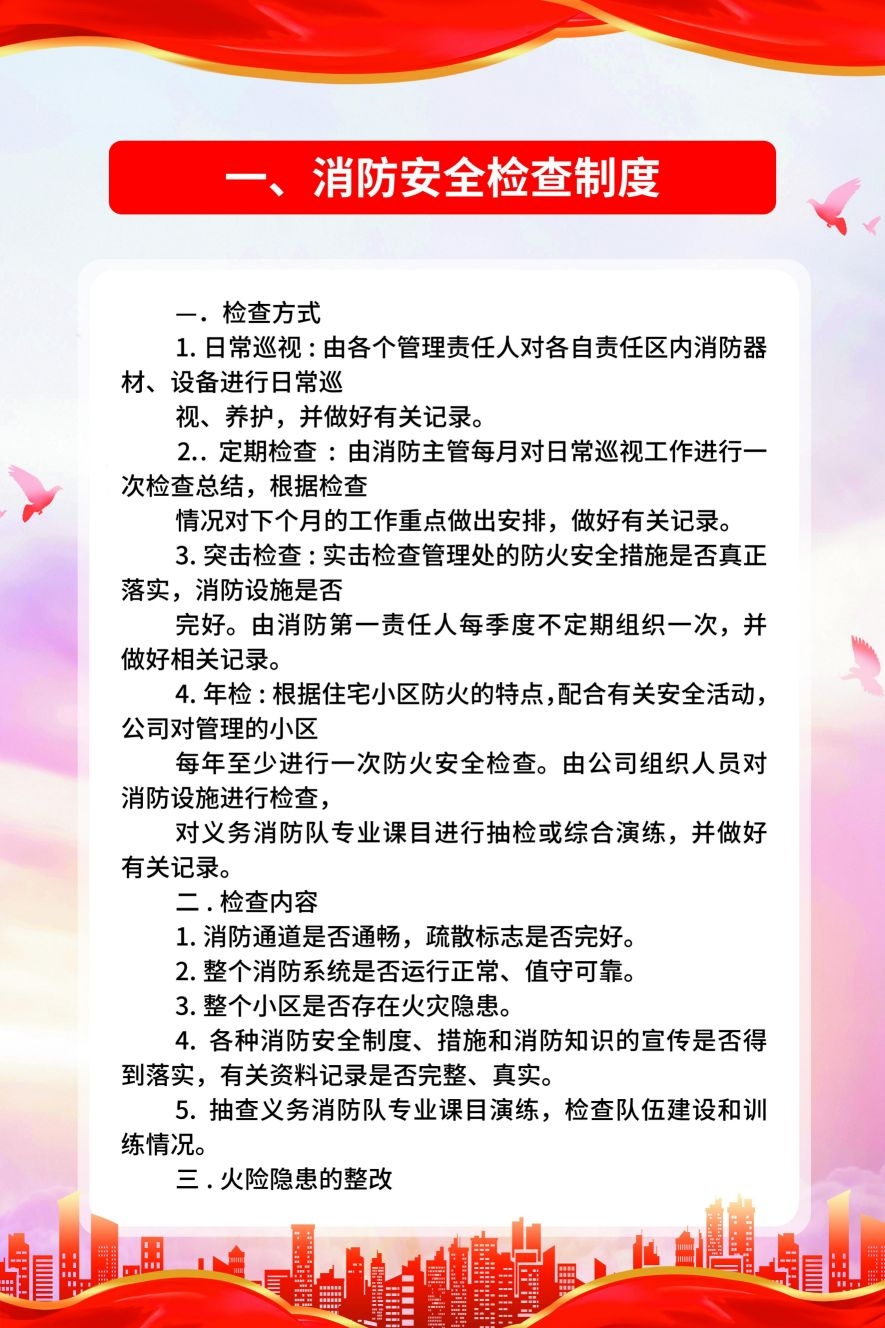 消防安全制度牌