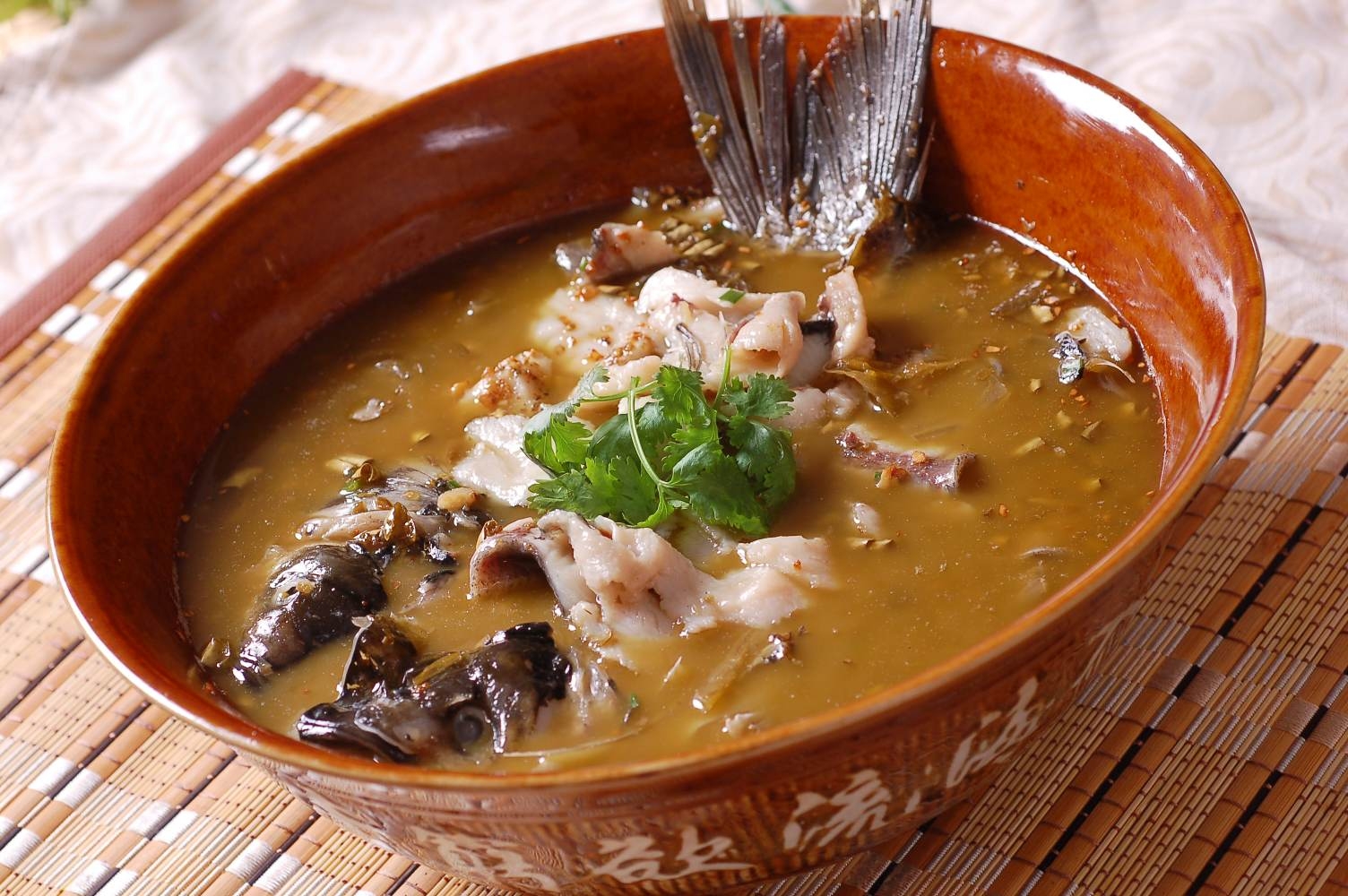 餐饮美食酸菜鱼大宣传图片灯箱