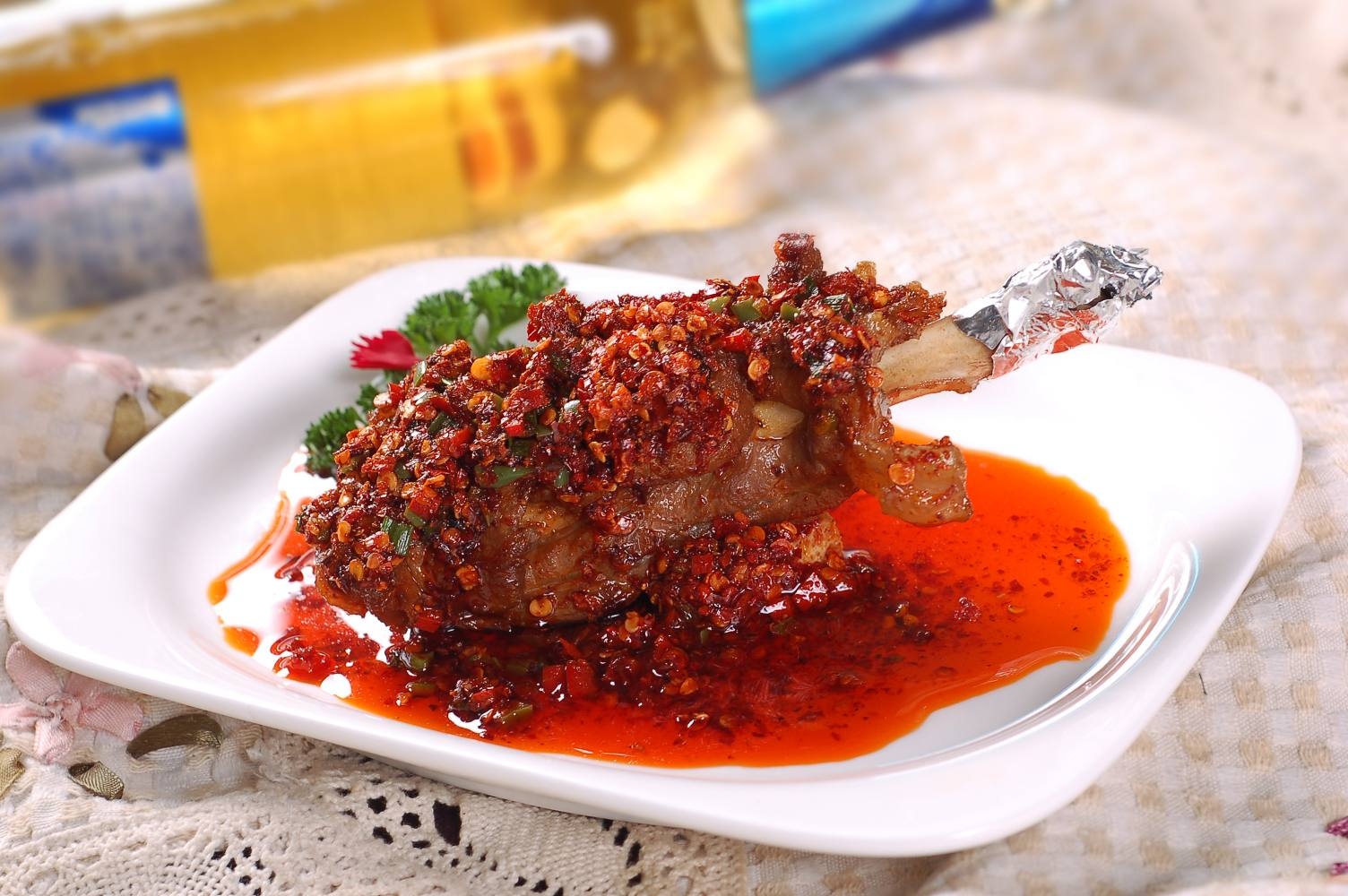 餐饮美食热菜乡村手抓骨高清图片