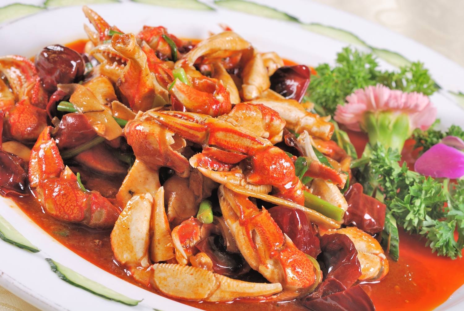 香辣蟹钳高清图片