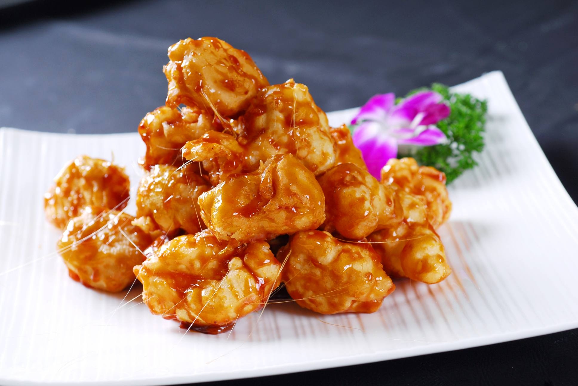 餐饮美食江湖--拔丝香蕉宣传图片灯箱