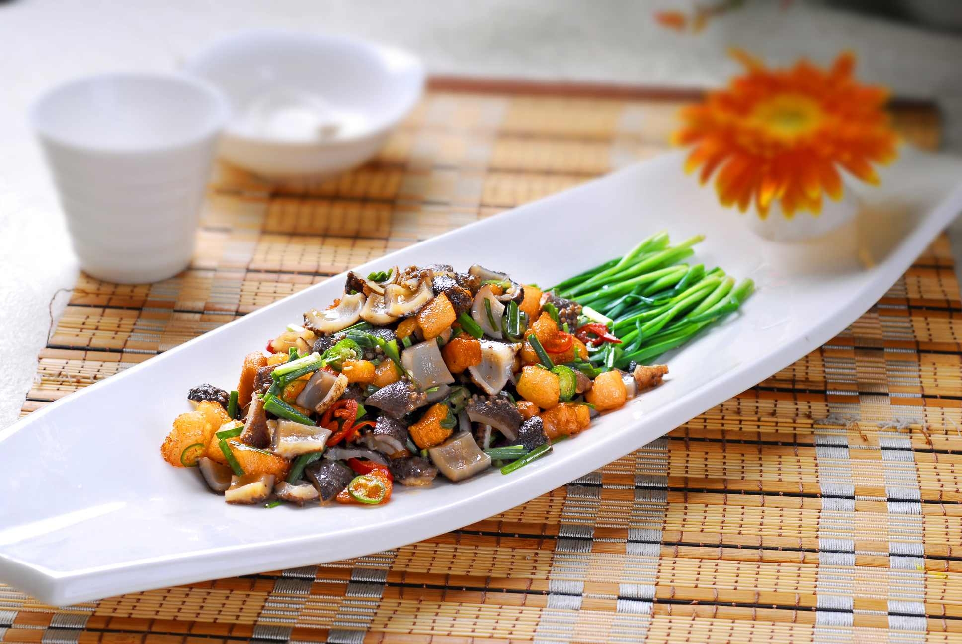 餐饮美食川菜久韭情参高清图片392