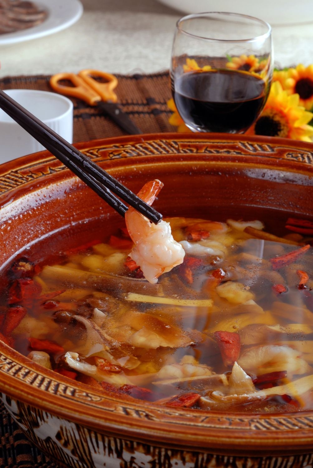 高清图片餐饮美食川菜菌香沸腾虾高清图片384