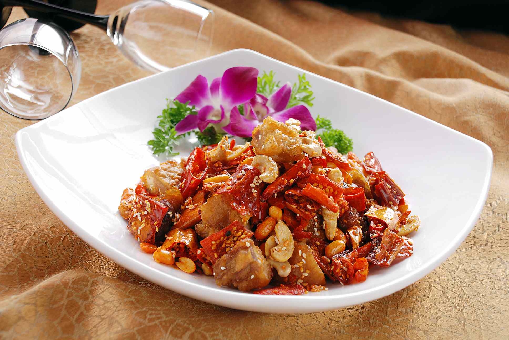 高清图片餐饮美食川菜脆椒腰果酥肉高清图片68